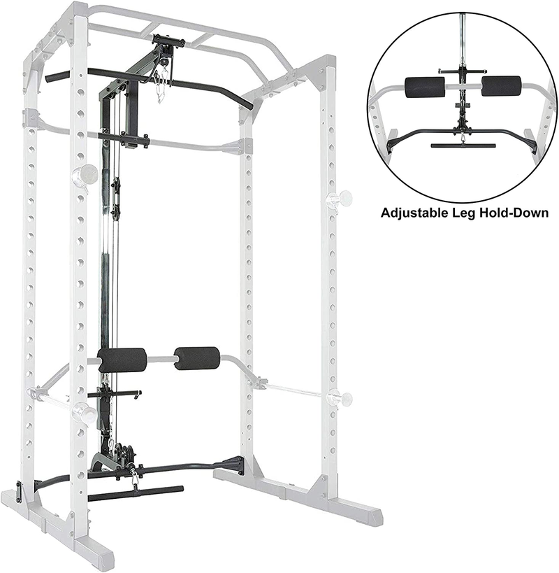 Fitness Reality 810XLT Super Max Power Cage with Optional Lat Pull-down Attachment and Adjustable Leg Hold-down  Fitness Reality Lat Pull-down Attachment Only  