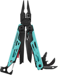 LEATHERMAN, Signal Camping Multitool with Fire Starter, Hammer and Emergency Whistle, Topographical Print Sporting Goods > Outdoor Recreation > Camping & Hiking > Camping Tools LEATHERMAN Robins egg/Pink  