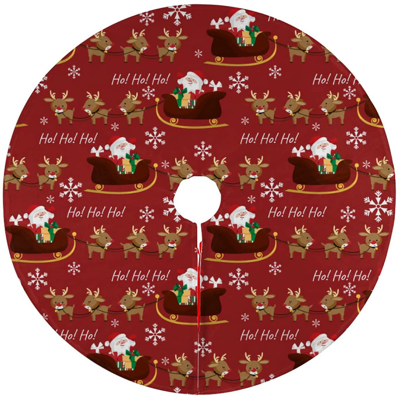 Mickey and Minnie Christmas Tree Skirt 36 Inch Xmas Tree Skirts Decorations for Holiday Party Tree Mat Halloween Christmas Decorations Home & Garden > Decor > Seasonal & Holiday Decorations > Christmas Tree Skirts JEEFANS Santa Claus and Elk  