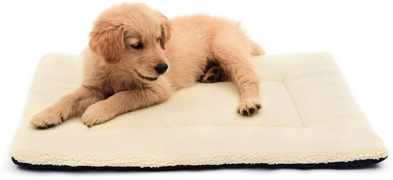 DERICOR Dog Bed Crate Pad Animals & Pet Supplies > Pet Supplies > Dog Supplies > Dog Beds DERICOR Navy White Plush 30*19" 