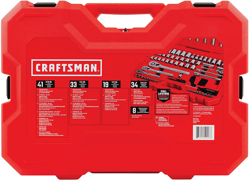 CRAFTSMAN Mechanics Tool Set, SAE / Metric, 135-Piece (CMMT12024), 1/4", 3/8" in Hardware > Tools > Tool Sets Craftsman   