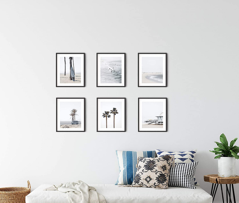 Haus and Hues Beach Posters and Beach Wall Decor - Set of 6 Beach Art Prints Black and White Beach Pictures Wall Art Beach Art Wall Decor Coastal Wall Art Beach Prints Wall Art UNFRAMED (Greige, 8X10) Home & Garden > Decor > Artwork > Posters, Prints, & Visual Artwork HAUS AND HUES   
