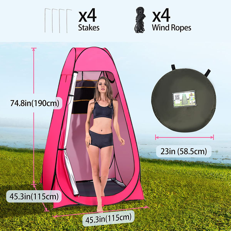 SGODD Pop up Privacy Shower Tent,Instant Portable Outdoor Shower Tent Camp Toilet, Changing Room, Rain Shelter with Carry Bag for Camping Hiking Beach Toilet Shower Bathroom Sporting Goods > Outdoor Recreation > Camping & Hiking > Portable Toilets & Showers Kimberlily_US   