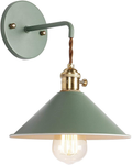 iYoee Wall Sconce Lamps Lighting Fixture with on Off Switch,Khaki Macaron Wall lamp E26 Edison Copper lamp Holder with Frosted Paint Body Bedside lamp Bathroom Vanity Lights Home & Garden > Lighting > Lighting Fixtures > Wall Light Fixtures iYoee Green  