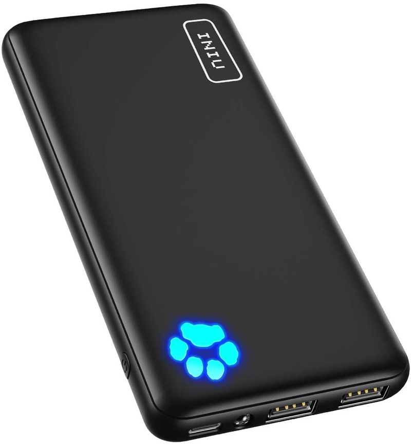 INIU Portable Charger, USB C Slimmest & Lightest Triple 3A High-Speed 10000mAh Power Bank, Flashlight Battery Pack Compatible with iPhone 12 11 X 8 Plus Samsung S20 Google LG iPad etc. [2021 Version] Electronics > Electronics Accessories > Power > Power Adapters & Chargers KOL DEALS Black  