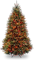 National Tree Company Pre-lit Artificial Christmas Tree | Includes Pre-strung Multi-Color Lights and Stand | Dunhill Fir - 7.5 ft Home & Garden > Decor > Seasonal & Holiday Decorations > Christmas Tree Stands National Tree Company Green 7.5ft 