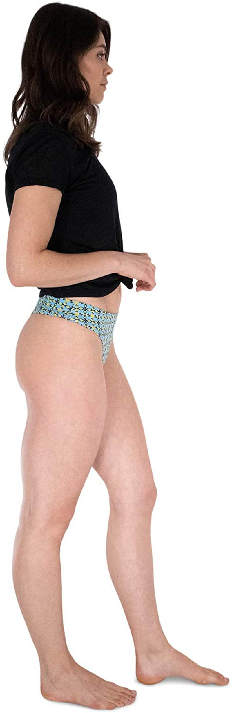 Sexy Basics Women's 6-Pack Active Sport Thong Buttery Soft Panties Underwear