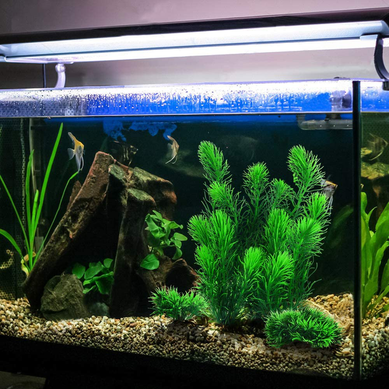 MyLifeUNIT Aquarium Plants, Artificial Aquarium Decorations for Fish Tank Decor, Pack of 4