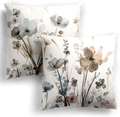 Flower Throw Pillow Covers 16x16 Set of 2, Flowers Pillow Cushion Cases, Modern Decorative Square Pillowcovers for Sofa Couch Bedroom Living Room Car Seat Home & Garden > Decor > Chair & Sofa Cushions KOL DEALS Flowers 16 X 16 