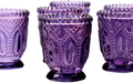 Koyal Wholesale Vintage Glass Candle Holder (Pack of 6), 3 x 2.75 Home & Garden > Decor > Home Fragrance Accessories > Candle Holders Koyal Wholesale Purple  