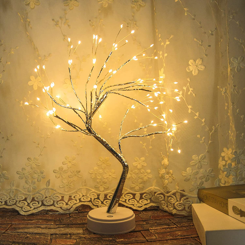 Tabletop Bonsai Tree Light , 20'' 108LED Copper Wire String Lights, DIY Artificial Tree Lamp, Battery or USB Operated Decoration Lights for Home Bedroom Desktop Christmas Party ,Warm White Home & Garden > Decor > Seasonal & Holiday Decorations& Garden > Decor > Seasonal & Holiday Decorations BHCLIGHT   