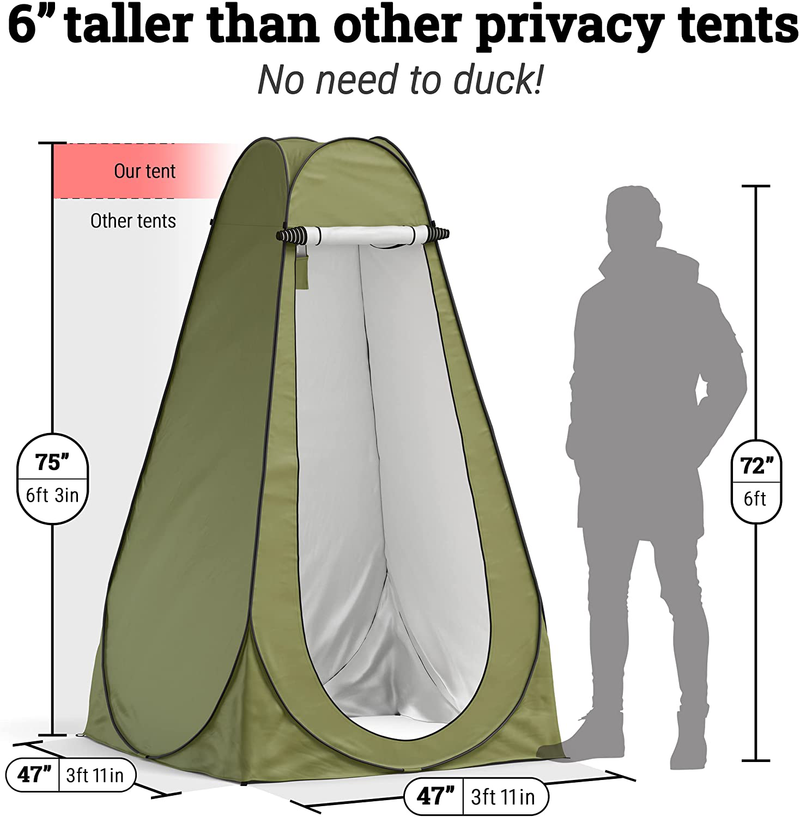 Pop up Privacy Tent – Instant Portable Outdoor Shower Tent, Camp Toilet, Changing Room Pod, Rain Shelter with Window – Camping and Beach – Easy Set Up, Foldable with Carry Bag – Lightweight and Sturdy Sporting Goods > Outdoor Recreation > Camping & Hiking > Portable Toilets & Showers Abco Tech   