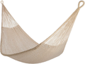 Handwoven Cotton Rope Hammock, Shareable, Yellow Leaf Hammocks - “Montauk” Hammock, Navy Blue, Off-White Cotton, Fits 1-2 People (400 lbs) Home & Garden > Lawn & Garden > Outdoor Living > Hammocks Yellow Leaf Hammocks Off-white  