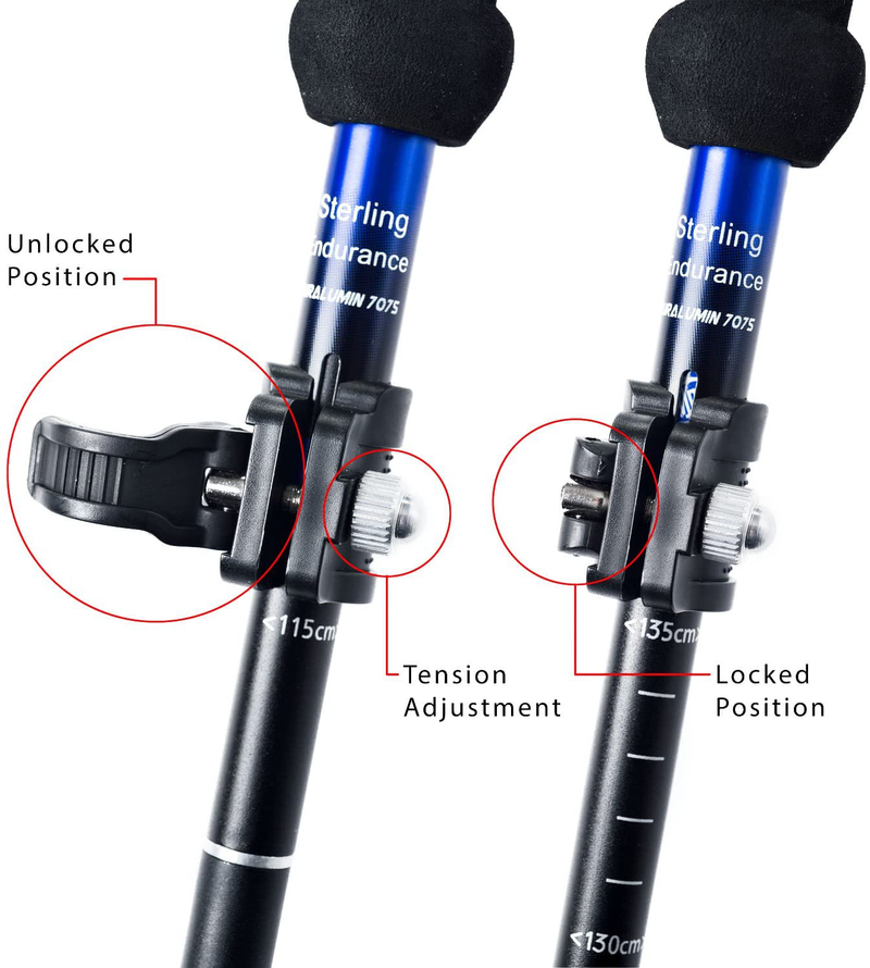 Sterling Endurance Trekking Poles/Collapsible to 13 1/2" / Hiking Poles Walking Sticks (Buy 1 Pole or 2 Poles) Sporting Goods > Outdoor Recreation > Camping & Hiking > Hiking Poles Sterling Endurance   