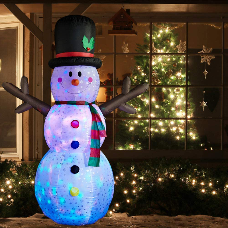 SUPERJARE 8 FT Christmas Inflatable Snowman, Flashing Lights Christmas Decoration, Snowman with Fan and Anchor Ropes, Animated for Yard Party Lawn, Indoor & Outdoor Home & Garden > Decor > Seasonal & Holiday Decorations& Garden > Decor > Seasonal & Holiday Decorations SUPERJARE   
