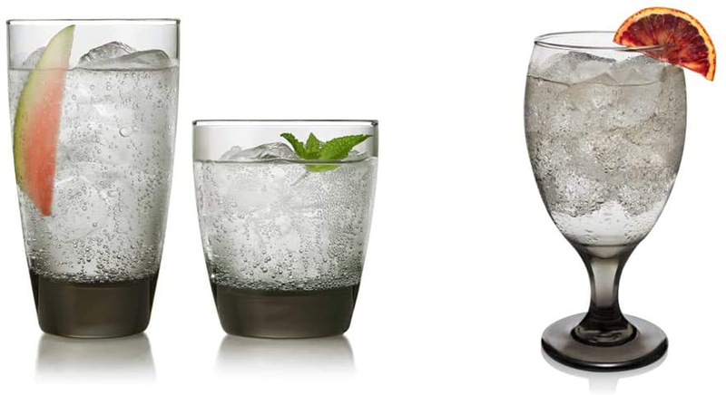 Libbey Classic Smoke 16-Piece Tumbler and Rocks Glass Set Home & Garden > Kitchen & Dining > Tableware > Drinkware Libbey Smoke Glass + Glass, Set of 6 Standard Packaging