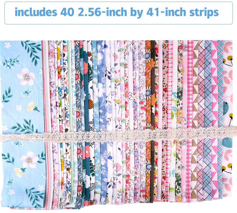 Roll Up Cotton Fabric Quilting Strips, Jelly Roll Fabric, Cotton Craft Fabric Bundle, Patchwork Craft Cotton Quilting Fabric, Cotton Fabric, Quilting Fabric with Different Patterns for Crafts Arts & Entertainment > Hobbies & Creative Arts > Arts & Crafts > Art & Crafting Materials > Textiles > Fabric ZMAAGG   