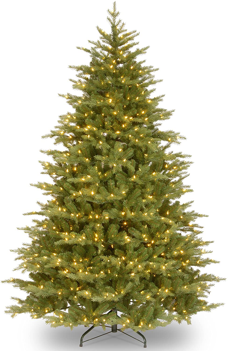 National Tree Company 'Feel Real' Pre-lit Artificial Christmas Tree | Includes Pre-strung White Lights and Stand | Nordic Spruce Medium - 7.5 ft Home & Garden > Decor > Seasonal & Holiday Decorations > Christmas Tree Stands National Tree Company 7.5 ft  