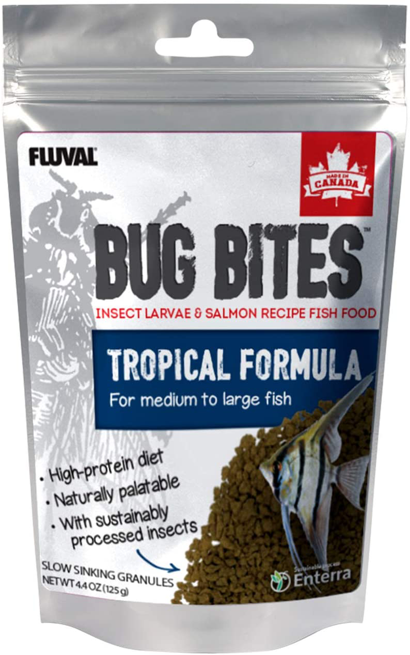 Fluval Bug Bites Tropical Fish Food, Small Granules for Small to Medium Sized Fish Animals & Pet Supplies > Pet Supplies > Fish Supplies > Fish Food Rolf C. Hagen (USA) Corp. Large Granules 4.4 oz. 