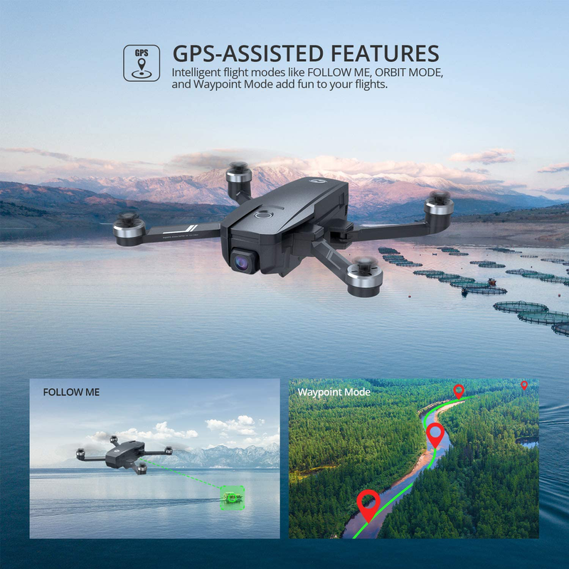 Holy Stone HS720E 4K EIS Drone with UHD Camera for Adults, Easy GPS Quadcopter for Beginner with 46mins Flight Time, Brushless Motor, 5GHz FPV Transmission, Auto Return Home, Follow Me& Anti-shake Cam