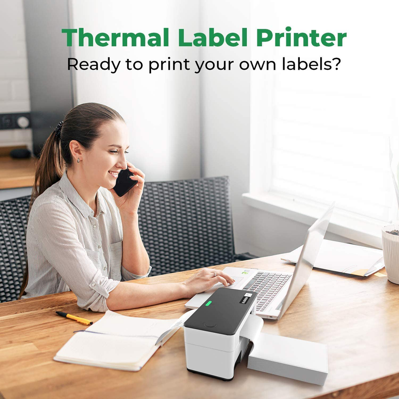 MUNBYN Thermal Label Printer 4x6, 150mm/s Direct Desktop USB Thermal Shipping Label Printer for Shipping Packages Postage Home Small Business, Compatible with Etsy, Shopify,Ebay, Amazon, FedEx, UPS Office Supplies > Office Equipment > Label Makers MUNBYN   