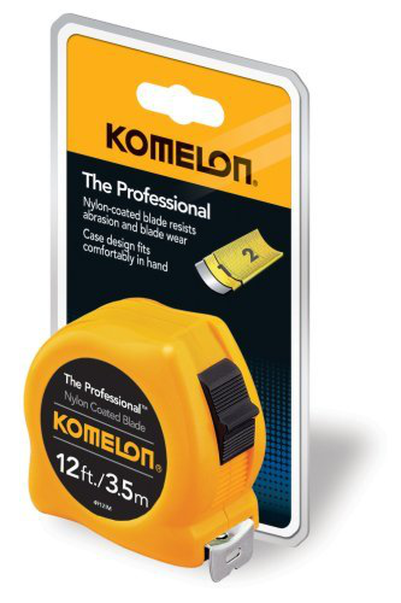 The Professional 12-Foot Inch/Metric Scale Power Tape, Yellow Hardware > Tools > Measuring Tools & Sensors Komelon   