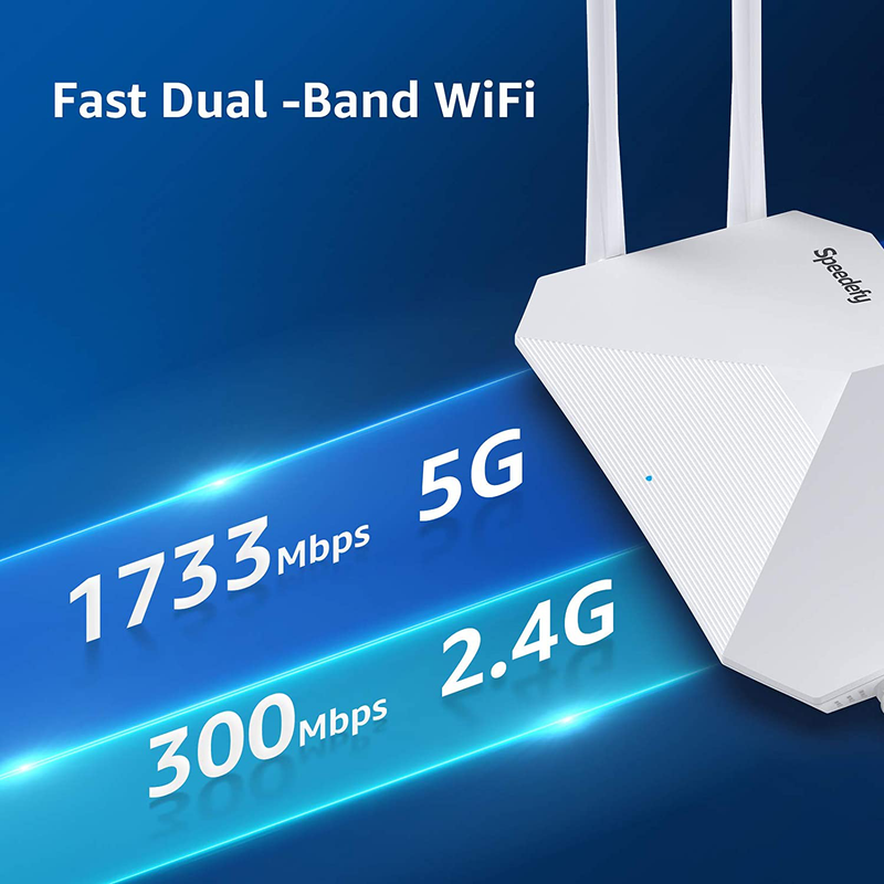 Gigabit WiFi Router, Dual Band Smart Wireless Router, Speedefy AC2100 4x4 MU-MIMO & 7 External Antennas for Strong Signal and High Speed, Parental Control, Guest Network, Easy Setup (Model K7W)