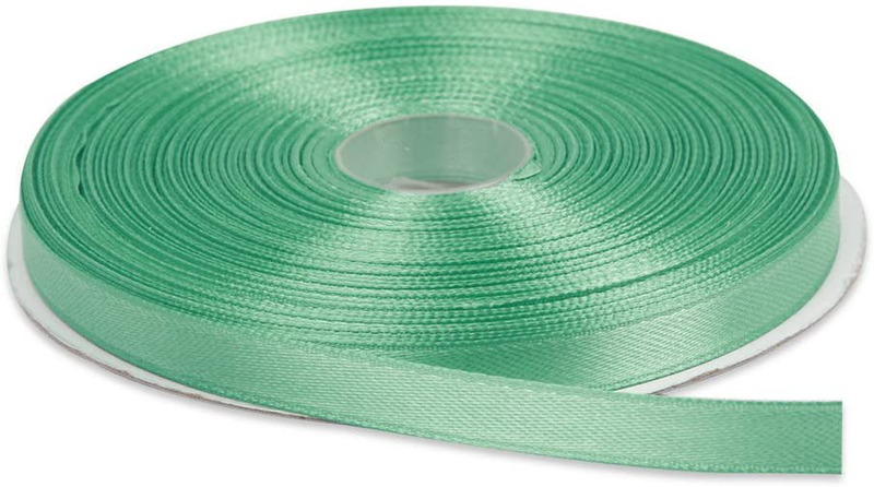 Topenca Supplies 3/8 Inches x 50 Yards Double Face Solid Satin Ribbon Roll, White Arts & Entertainment > Hobbies & Creative Arts > Arts & Crafts > Art & Crafting Materials > Embellishments & Trims > Ribbons & Trim Topenca Supplies Aqua Blue 3/8" x 50 yards 