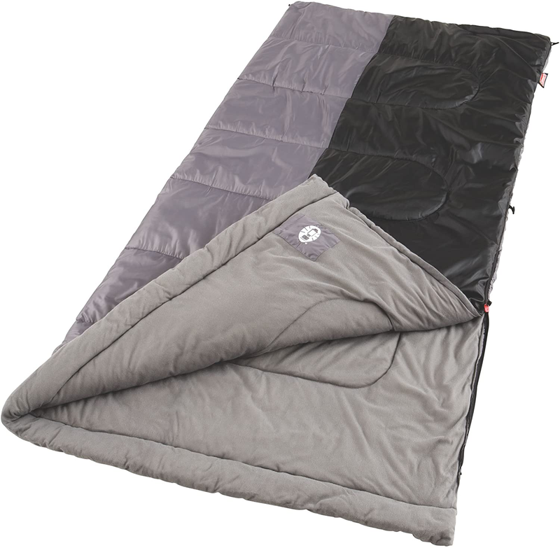 Coleman Sleeping Bag | 40°F Big and Tall Sleeping Bag | Biscayne Sleeping Bag Sporting Goods > Outdoor Recreation > Camping & Hiking > Sleeping Bags Coleman Black/Grey  
