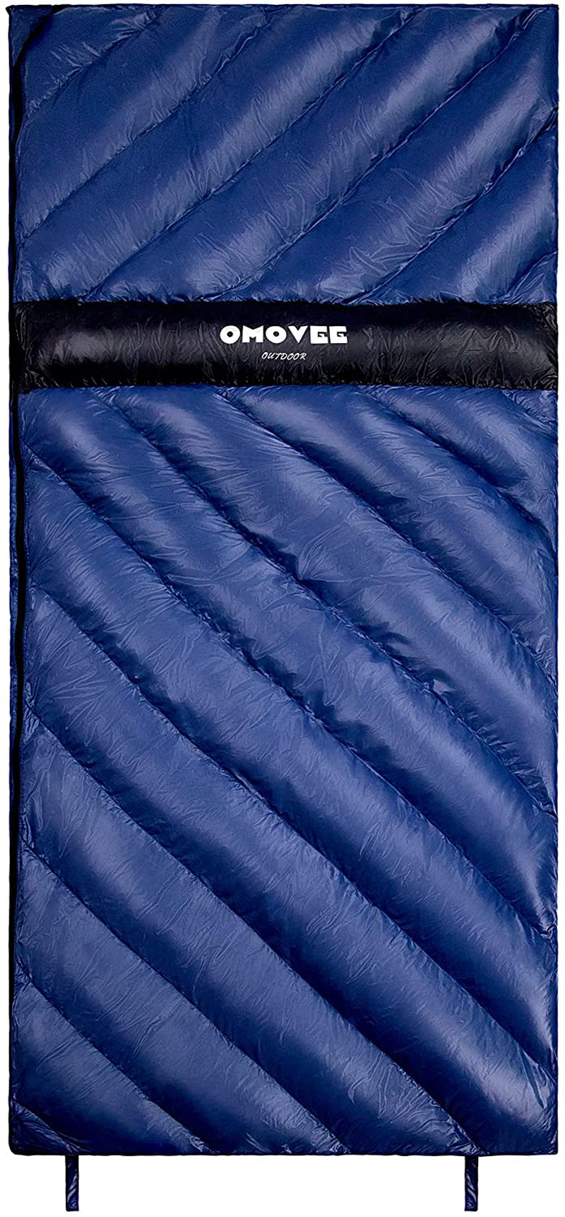OMOVEE Goose down Sleeping Bag - Ultra Compact down Filled Lightweight Backpack Envelope Sleeping Bag 3 Seasons for Adults Kids Boys Girls 85X210Cm for Indoor&Outdoor Hiking Camping