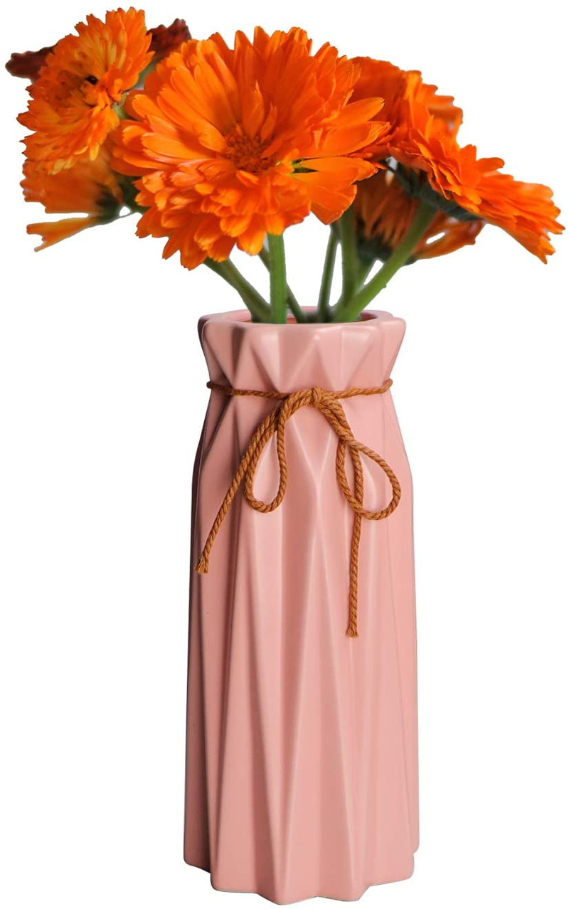 Mozing Green Flower Ceramic Vases Decorative Flower Vase for Home Bedroom Office Wedding Ceremony , Desktop Center Vase (Green) Home & Garden > Decor > Vases Mozing Pink  