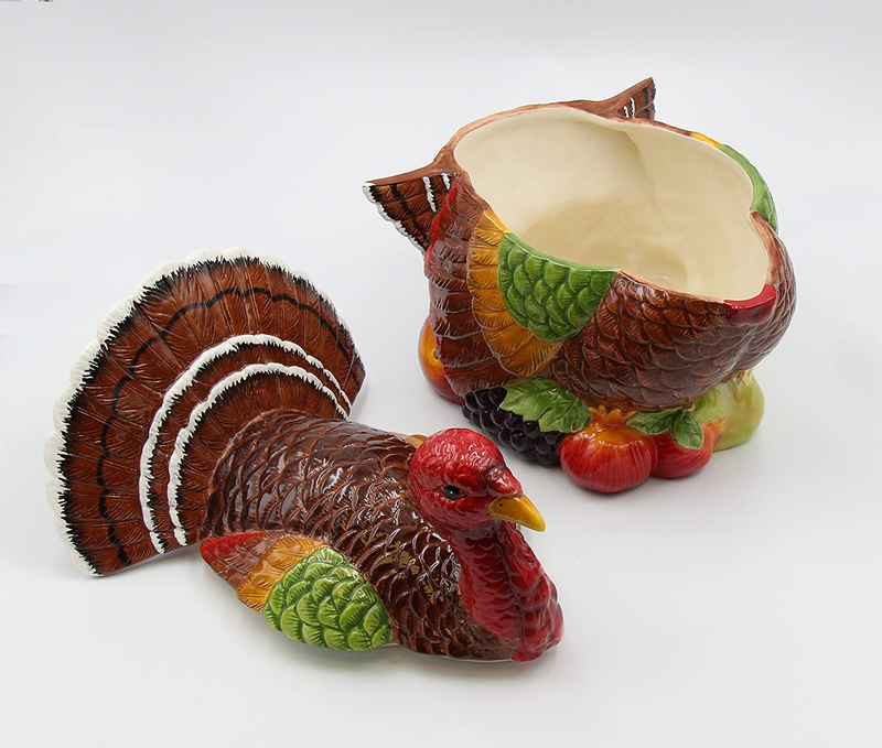 Cosmos Gifts Turkey Design Ceramic Cookie Jar, 10-3/8-Inch Home & Garden > Decor > Seasonal & Holiday Decorations& Garden > Decor > Seasonal & Holiday Decorations Cosmos   