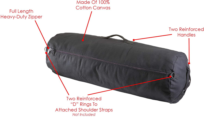 Texsport Zipper Canvas Duffle Duffel Roll Travel Sports Equipment Bag Sporting Goods > Outdoor Recreation > Camping & Hiking > Tent Accessories Texsport   
