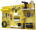 Pegboard Organizer Wall Control 4 ft. Metal Pegboard Standard Tool Storage Kit with Galvanized Toolboard and Black Accessories Hardware > Hardware Accessories > Tool Storage & Organization Wall Control Yellow Pegboard with White Accessories Storage 