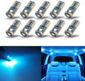 iBrightstar Newest Extremely Bright Wedge T10 168 194 LED Bulbs For Car Interior Dome Map Door Courtesy License Plate Lights, Purple Vehicles & Parts > Vehicle Parts & Accessories > Motor Vehicle Parts > Motor Vehicle Interior Fittings IBrightstar-T10-3030-3P Ice Blue  