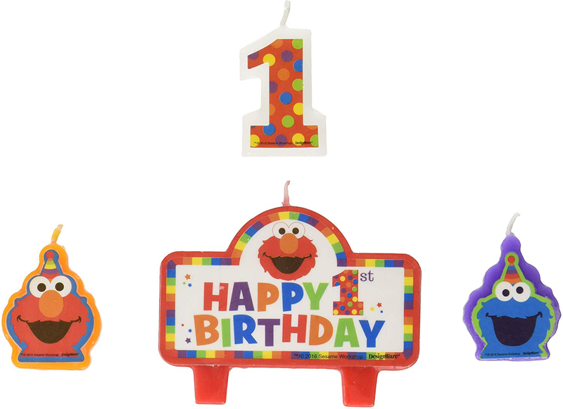 Sesame Street "Elmo Turns One" Birthday Candle Set Home & Garden > Decor > Home Fragrances > Candles amscan   