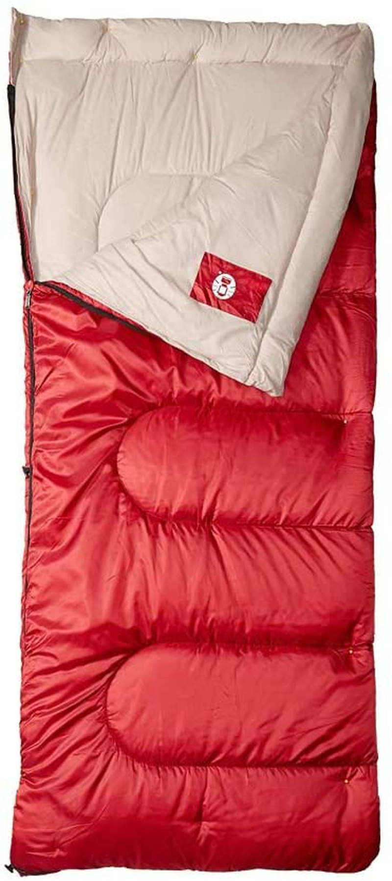 Coleman Sleeping Bag | 30°F Palmetto Sleeping Bag | Cool Weather Sleeping Bag , Red Sporting Goods > Outdoor Recreation > Camping & Hiking > Sleeping Bags Coleman   