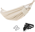 SONGMICS Double Hammock, 98.4 x 59.1 Inches, 660 lb Load Capacity, with Compression Bag, Mounting Straps, Carabiners, for Terrace, Balcony, Garden, Outdoor, Camping, Beige UGDC15M Home & Garden > Lawn & Garden > Outdoor Living > Hammocks SONGMICS Beige  