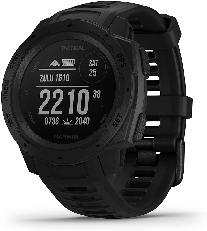 Garmin 010-02064-00 Instinct, Rugged Outdoor Watch with GPS, Features Glonass and Galileo, Heart Rate Monitoring and 3-Axis Compass, Graphite Apparel & Accessories > Jewelry > Watches Garmin Black Instinct Tactical 