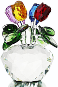 H&D Spring Bouquet Crystal Glass Flowers Yellow Rose Figurine Ornament Gift-Boxed Home & Garden > Decor > Vases H&D No.7  
