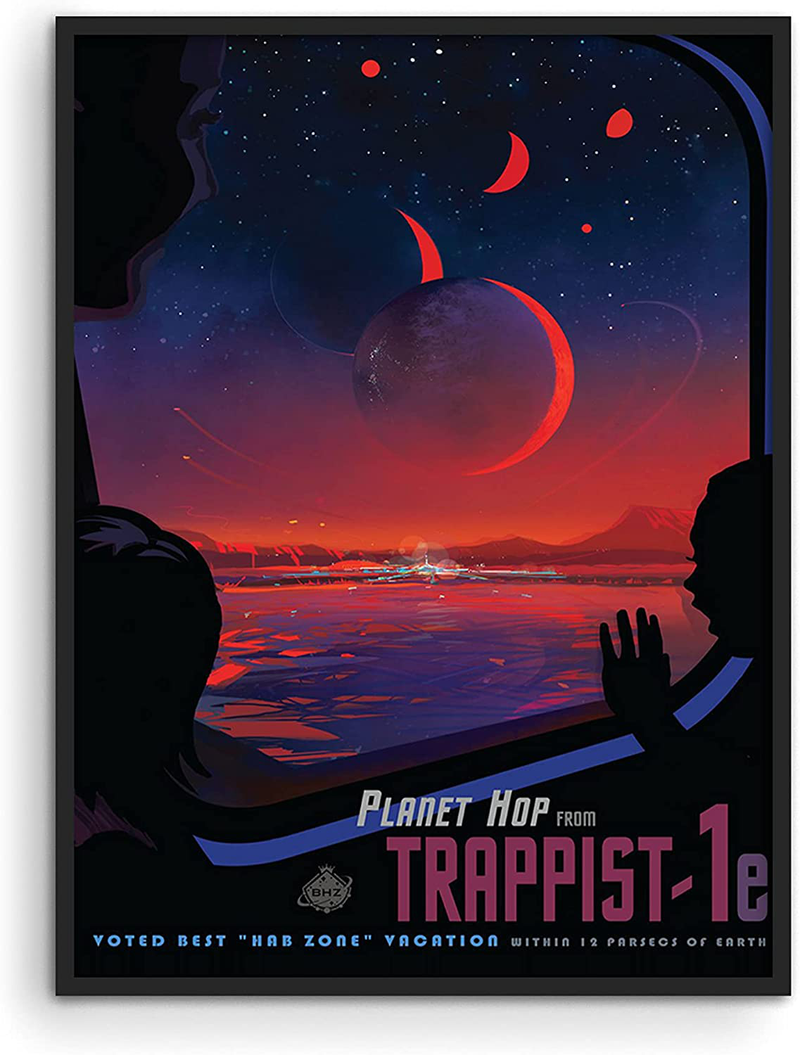 Haus and Hues Explore Mars Poster - NASA Print Space Posters Visions of the Future Posters Nasa Artwork Spacex Poster Sci Fi Print Space Poster Nasa Jpl Poster Exploration Wall Art UNFRAMED 12”X16” Home & Garden > Decor > Artwork > Posters, Prints, & Visual Artwork HAUS AND HUES Trappist  