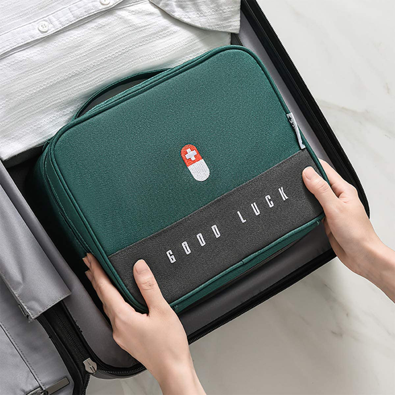 paerma Empty First Aid Bags Travel Medical Supplies Cosmetic Organizer Insulated Medicine Bag Convenient Safety Kit Suit for Family Outdoors Hiking Camping Car Office Workplace,Green(Mom Son Bag) Health & Beauty > Health Care > First Aid > First Aid Kits paerma   