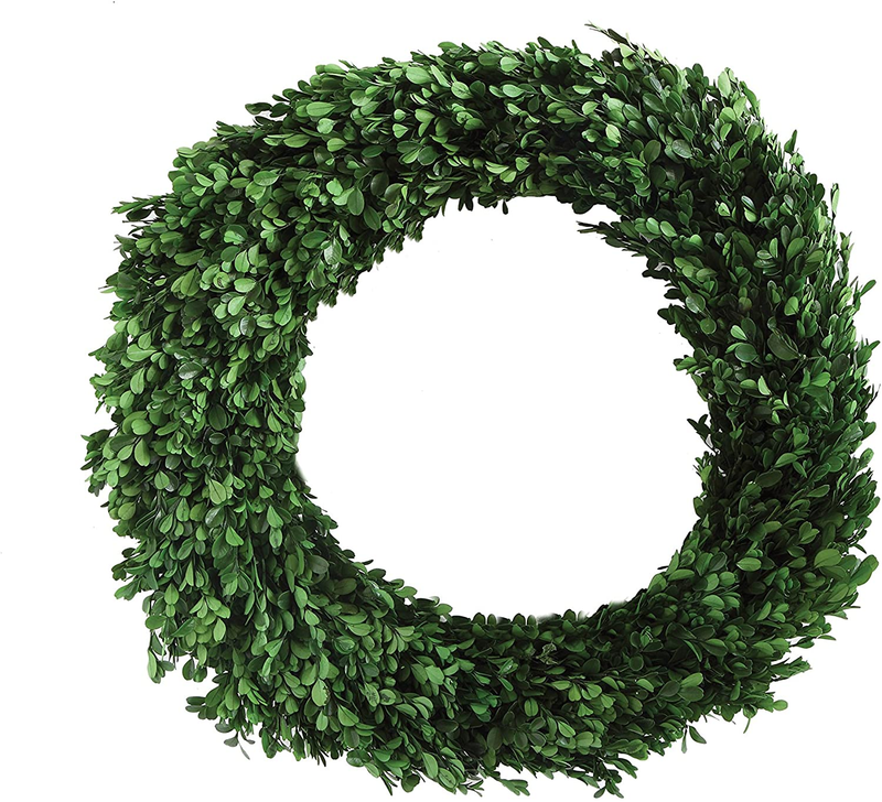 Creative Co-Op DA5819 round Boxwood Wreath, 6", Green Home & Garden > Decor > Seasonal & Holiday Decorations Creative Co-Op 21.5"  