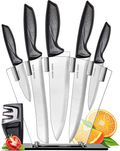 Home Hero Chef Knife Set Knives Kitchen Set Stainless Steel Kitchen Knives Set Kitchen Knife Set with Stand, Professional Knife Sharpener 7 Piece Set ( Stainless Steel Blades with Non-Stick Coating )