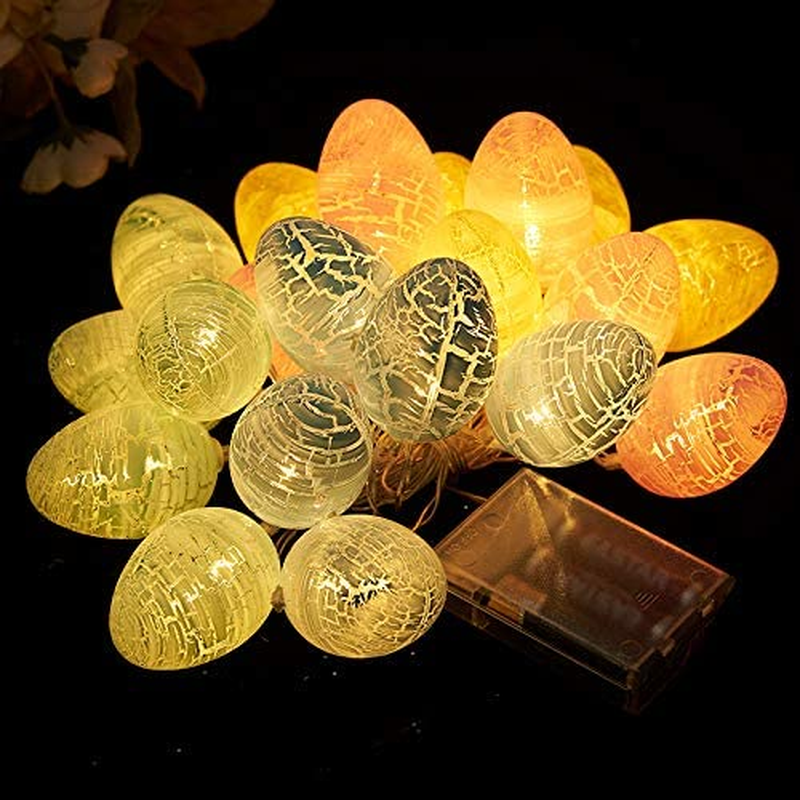 NJN Easter Decorations Easter Eggs String Lights Battery Operated 10 Ft 20 LED Fairy String Lights for Easter Decor Party Home Indoor Outdoor Garden Decorations (Color 1) Home & Garden > Decor > Seasonal & Holiday Decorations NJN   