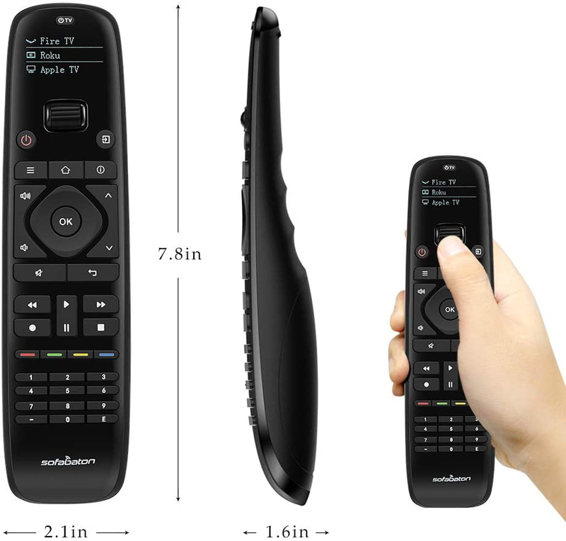 Sofabaton U1 Universal Remote Control Smart APP Setting, Harmony Remote Replace up to 15 Bluetooth & IR Devices, All in One Remote with OLED Display and Multi-Command Macro Button (2021 Updated) Electronics > Electronics Accessories > Remote Controls SofaBaton   