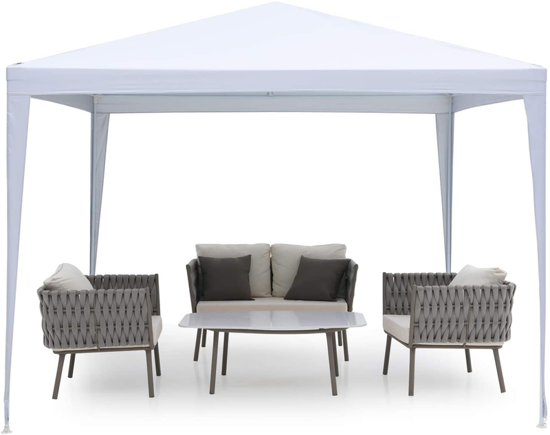 OUTDOOR WIND 10'x10' Canopy Tent Outdoor Portable Gazebo Canopy Shade Tent Wedding Party Tent Camping Shelter Gazebos with Carrying Bag(White) Home & Garden > Lawn & Garden > Outdoor Living > Outdoor Structures > Canopies & Gazebos OUTDOOR WIND   