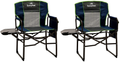 SUNNYFEEL Camping Directors Chair, Heavy Duty,Oversized Portable Folding Chair with Side Table, Pocket for Beach, Fishing,Trip,Picnic,Lawn,Concert Outdoor Foldable Camp Chairs Sporting Goods > Outdoor Recreation > Camping & Hiking > Camp Furniture Sunnyfeel 2pcs NavyBlue  