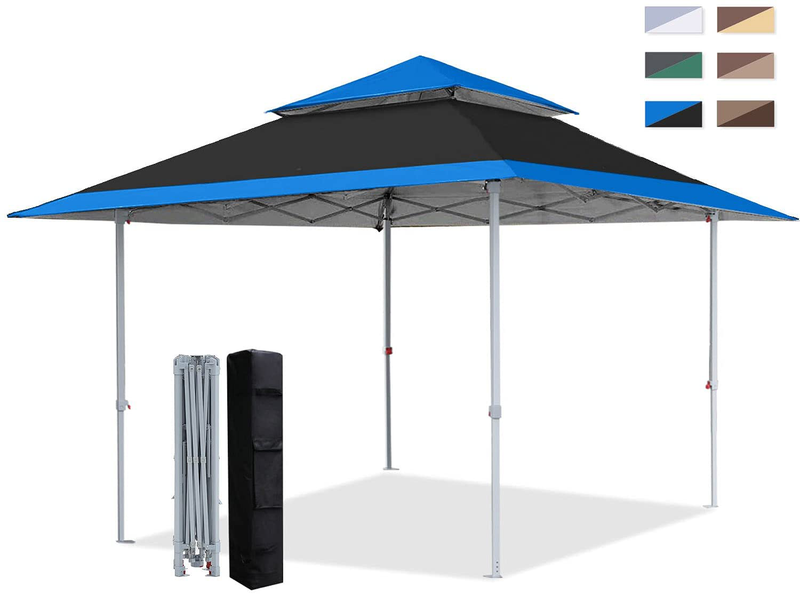 COOSHADE 13x13Ft Pop Up Canopy Tent Instant Folding Shelter 169 Square Feet Large Outdoor Sun Protection Shade(Coffee)