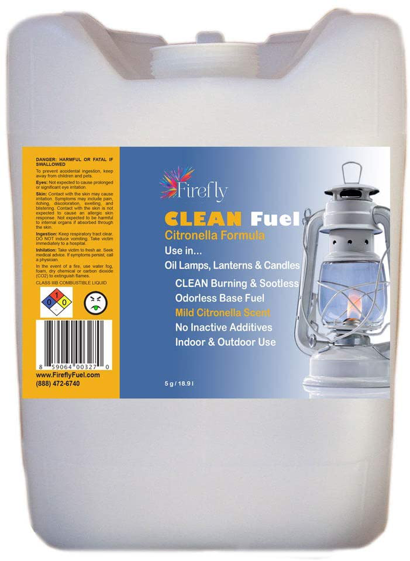 Firefly Kosher Clean Fuel Lamp Oil – Smokeless/Virtually Odorless – Longer Burning – 32 Ounces Home & Garden > Lighting Accessories > Oil Lamp Fuel Firefly Citronella Oil Formula 5 Gallons 
